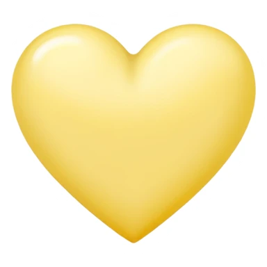 Pale lemon color heart  sticker
