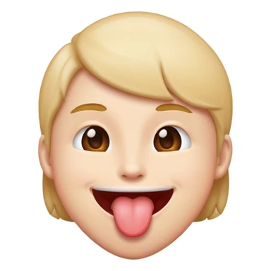 Emoji shaking tongue sticker