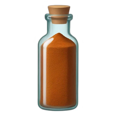 glass bottle with spices  sticker