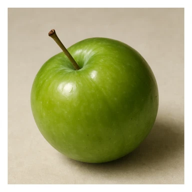 a green plum, realistic style sticker