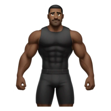 Homme noir musclé  sticker