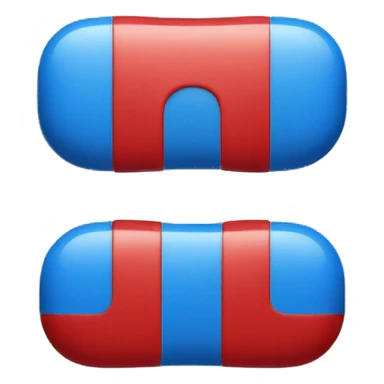 Blue V and red V stacked on top of one another sticker