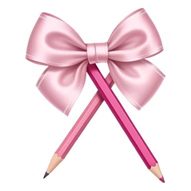 pencils arts and craft bows, cute, coquette, elegance sticker