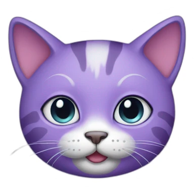 Cute purple kitty sticker