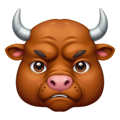 sympathetic bull face emoji sticker