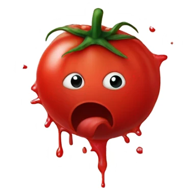 Splatted tomato sticker