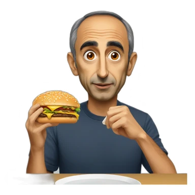 Eric Zemmour qui mange macdo sticker