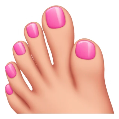 Pink toe nails sticker