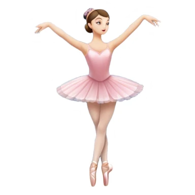 Icon for Ballet: a theater stage with silhouette of a ballerina in an elegant pose, surrounded by spotlight and stage lights. The icon should convey the grace and beauty of ballet, with focus on the dancer and the dramatic lighting. Transparent background. sticker