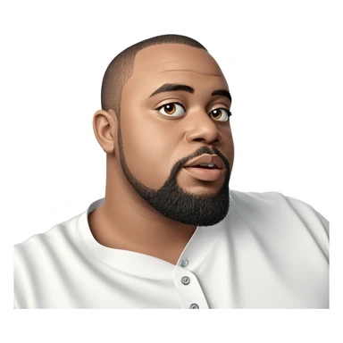 male portrait with buzz cut sticker