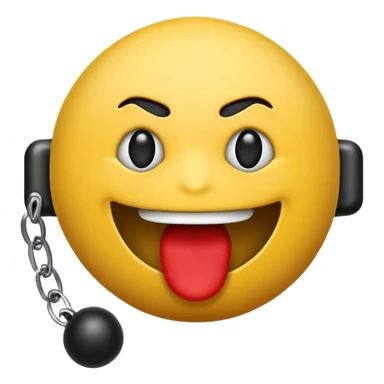 Bdsm Emoji ball gag sticker