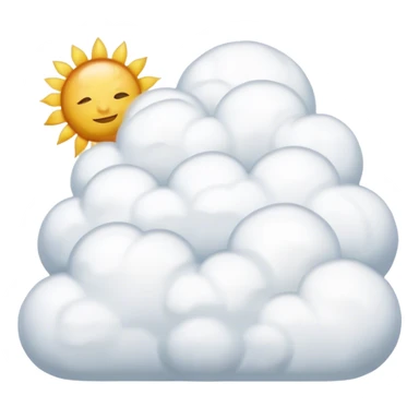 Sunny day with fluffy clouds sticker