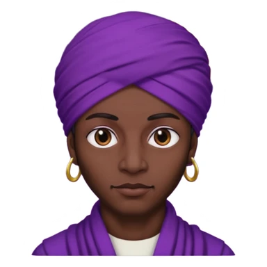 Con el planeta Saturno 🪐 (esto tiene que ser el elemento más importante) , un moro con turbante 👳🏾‍♂️ y la cara del diablo morada esta 😈  sticker