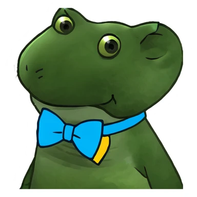 Rat with blue bow sticker