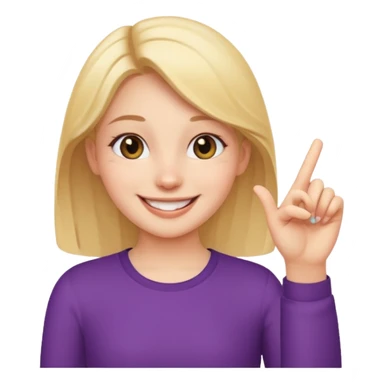 girl with 🫰 sticker