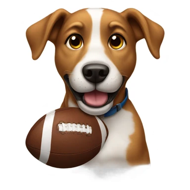 Dog playing football  sticker