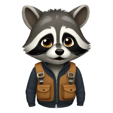 Raccoon crew  sticker