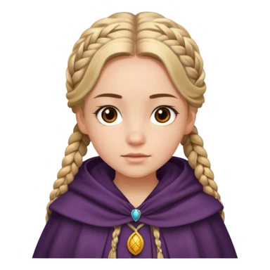 girlwith braided hair, cloak sticker