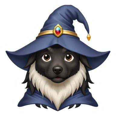 black dog Wizard sticker