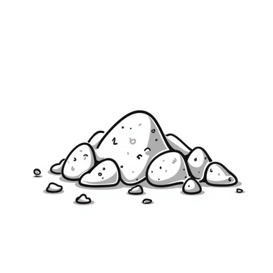 hand-drawn pile of sugar crystals sticker