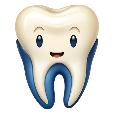 Dark blue human tooth sticker