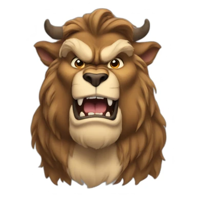 beast from beauty and the beast sticker