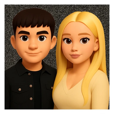 Slightly increase the volume of the upper body of the girl and slightly rotate her to face forward, preserving the style of the original image. sticker