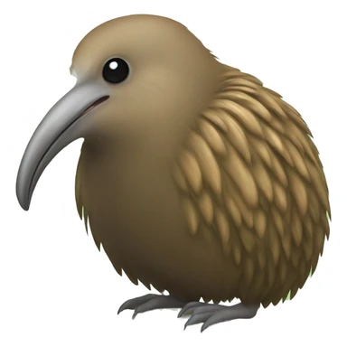 brown kiwi bird sticker