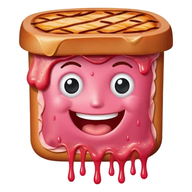  SPAM meat melted pink dripping sauce happy face sticker