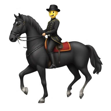 Schwarzer Dressur Sattel  sticker