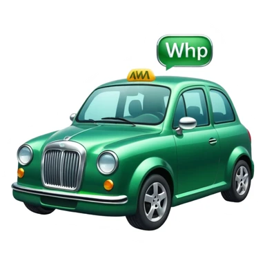 Coche verde de whatsapp sticker