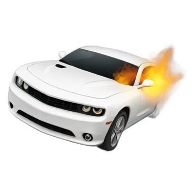 White car doing burnout  sticker