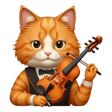 cat violin sticker