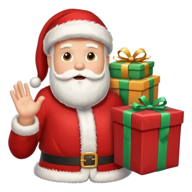 Santa delivering presents sticker