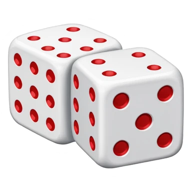 two dices in with red details sticker