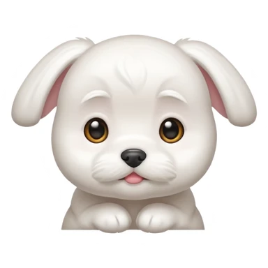 white baby maltese sticker