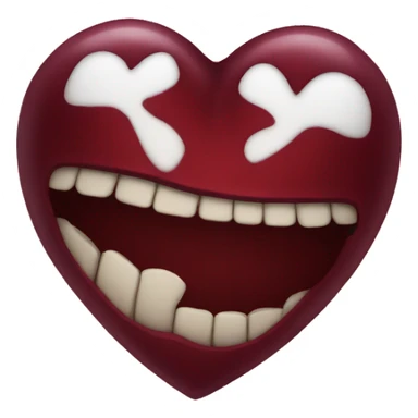 dark red heart that says /toxin sticker