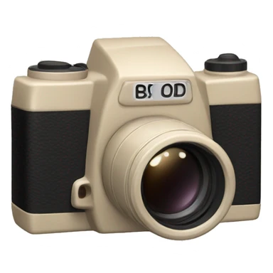 beige Palaroid camera sticker