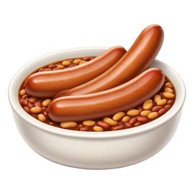 2 sausages with baked beans sticker