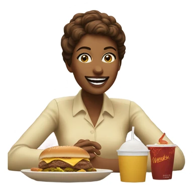 Lisa Barlow eating Wendy’s  sticker