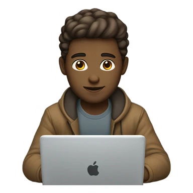 white-skinned male brown hair product designer sitting with macbook sticker
