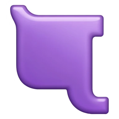 purple letter I sticker