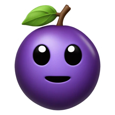 3D Plum  sticker