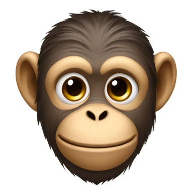 Create a monkey doing a kiss face  sticker