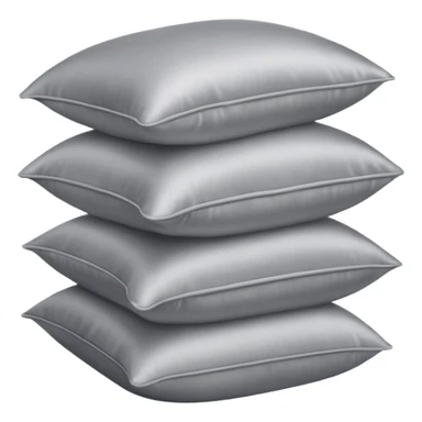 grey silk stack of pillows sticker