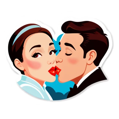 Kissing  sticker