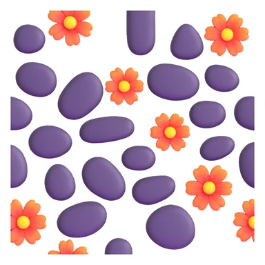 wellness spa stones with flowers sticker
