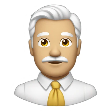 Hombre mayor blanco calvo sticker