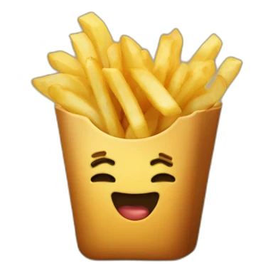 Une patate qui mange des frites sticker