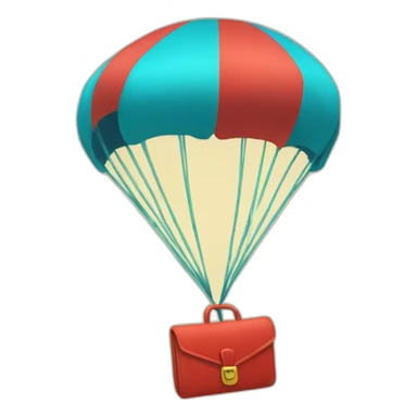 parachute and token sticker